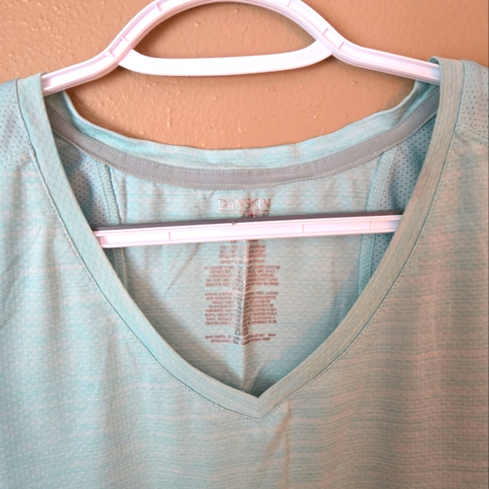 Light Blue V-Neck Performance Tee - Picture 5 of 7